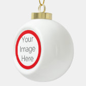 Custom creëer uw eigen foto keramische bal ornament (Rechts)