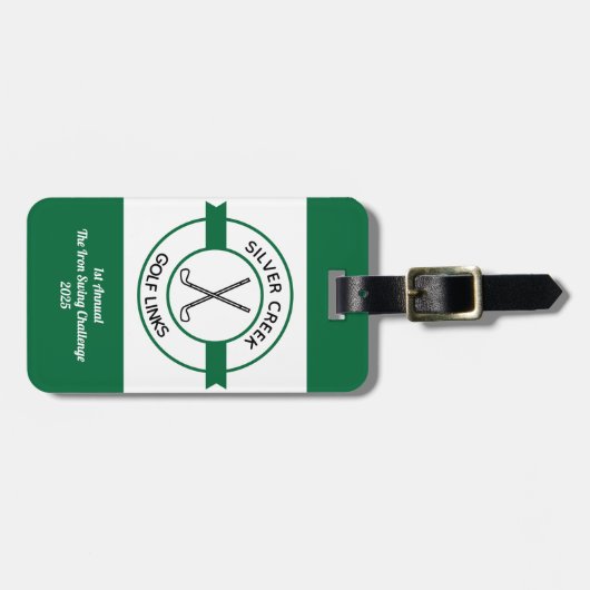 Custom Creëer uw eigen golftoernooi Bagagelabel (Voorkant horizontaal)
