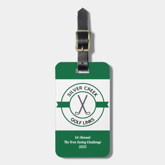 Custom Creëer uw eigen golftoernooi Bagagelabel (Voorkant verticaal)