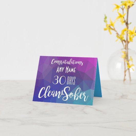 Custom Creëer Uw eigen nuchterheid Jubileum Kaart (Gele Bloem)