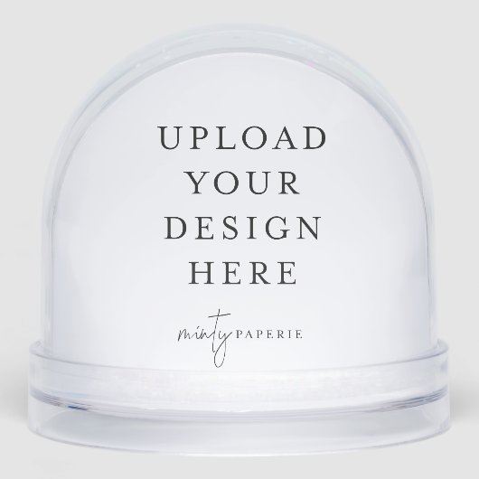 Custom Creëer Uw eigen Wereldbol van de sneeuw Sneeuwbol (Voorkant)