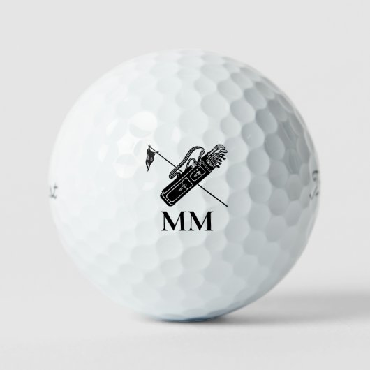 Custom Creëer Your Own Golf Club Monogrammed Golfballen (Voorkant)