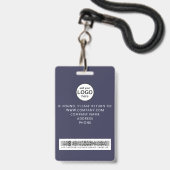 Custom Crew Member Barcode Event Blue Badge (Achterkant met lanyard)