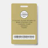 Custom Crew Member Barcode Event Gold Badge (Achterkant)