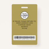Custom Crew Member Barcode Event Gold Badge (Achterkant)