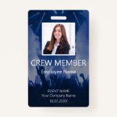 Custom Crew Member Event Blauwe badge (Voorkant)