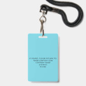 Custom Crew Member Event Blue Badge (Achterkant met lanyard)