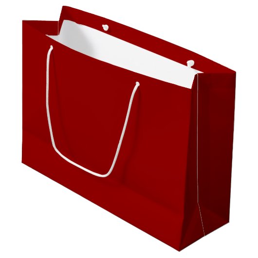 Custom Crimson Gift Bag - Groot, glanzend Groot Cadeauzakje (Voorkant Gekanteld)