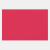 Custom Crimson Red Wrapping Paper Set (3 Sheets) (Voorkant 3)