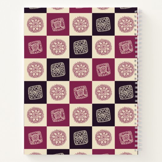 Custom Crochet Granny Square Pattern Notitieboek (Achterkant)