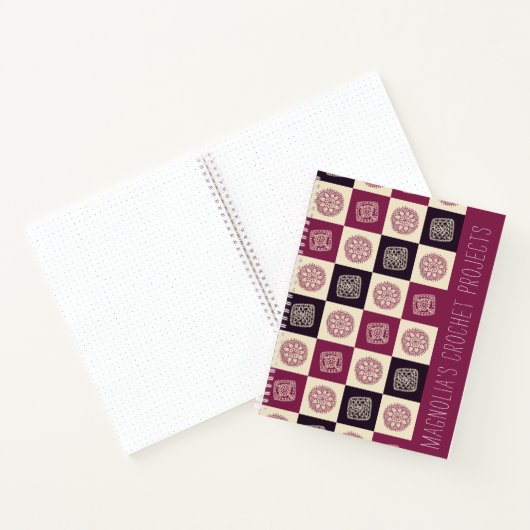 Custom Crochet Granny Square Pattern Notitieboek (Binnen)