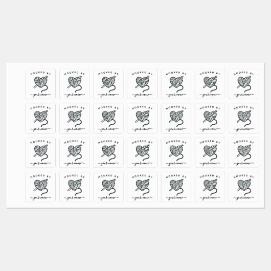 Custom Crochet Iron on Label for crafter (Vel)