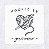 Custom Crochet Iron on Label for crafter (Design 1)
