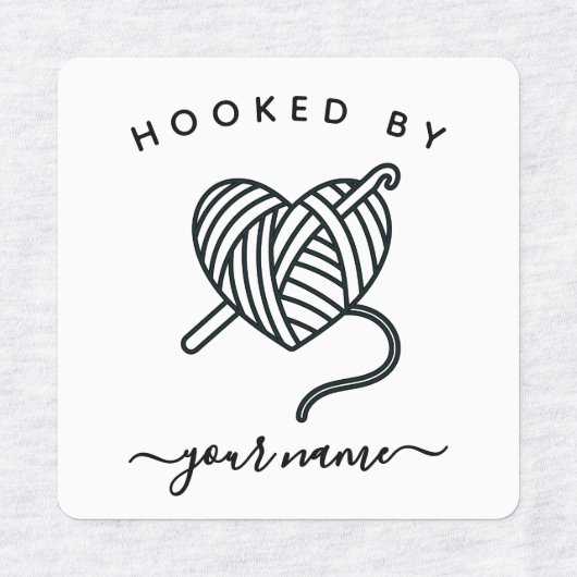 Custom Crochet Iron on Label for crafter (Design 1)