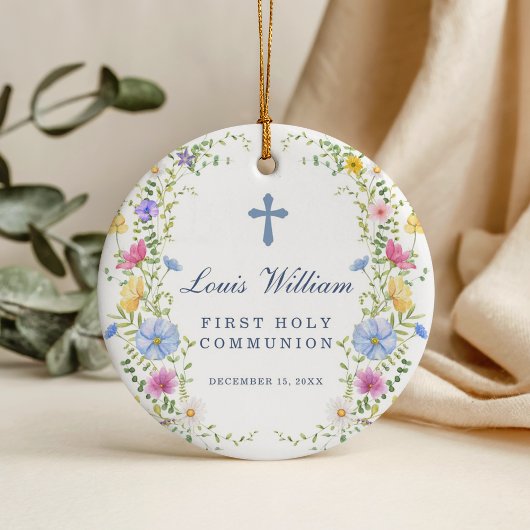 Custom Cross Baptism Ornaments Gift Keramisch Ornament