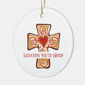 Custom Cross Keepsake een hart voor de kerk jeugd Keramisch Ornament (Links)