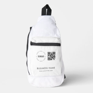 Custom Crossbody Bag met Logo Qr Code & Tekst Sling Bag