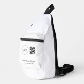 Custom Crossbody Bag met Logo Qr Code & Tekst Sling Bag (Rechterhoek)