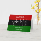 Custom Crossword NGUZO SABA Kwanzaa Kaart (Gele Bloem)