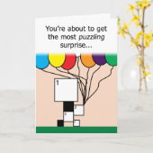 CUSTOM Crossword Puzzle Birthday Card (11 x 11 Gri Kaart (Gele Bloem)