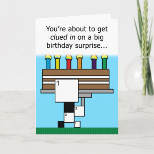 CUSTOM Crossword Puzzle Birthday Card (9x9 Net) Kaart