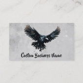 Custom Crow Corvid Bird Natuur Wildlife kunst Visitekaartje (Achterkant)