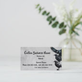Custom Crow Corvid Bird Natuur Wildlife kunst Visitekaartje (Staand voorkant)