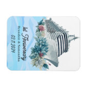 Custom Cruise 1e bruiloft Jubileum Keepsake Magneet (Horizontaal)