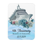 Custom Cruise 40e bruiloft Jubileum Keepsake Magneet (Verticaal)