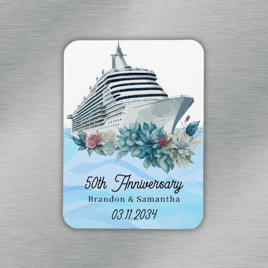 Custom Cruise 50e bruiloft Jubileum Keepsake Magneet