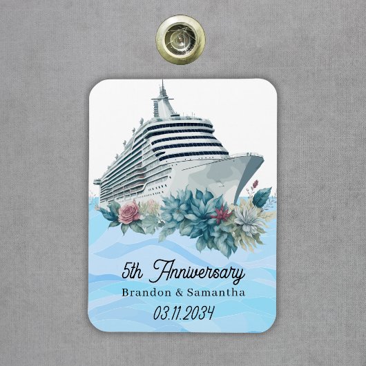 Custom Cruise 5e bruiloft Jubileum Keepsake Magneet