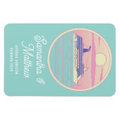 Custom Cruise deur teken Moderne retro namen Magneet (Horizontaal)