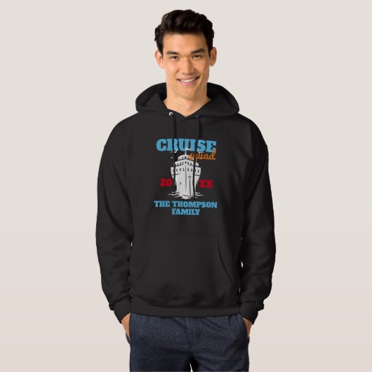 Custom Cruise Squad 2024 gepersonaliseerde grappig Hoodie (Voorkant volledig)