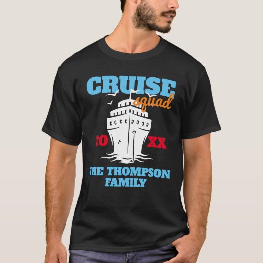 Custom Cruise Squad 2024 gepersonaliseerde grappig T-shirt (Voorkant)