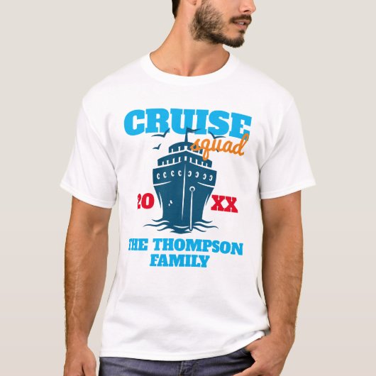 Custom Cruise Squad 2024 gepersonaliseerde grappig T-shirt (Voorkant)