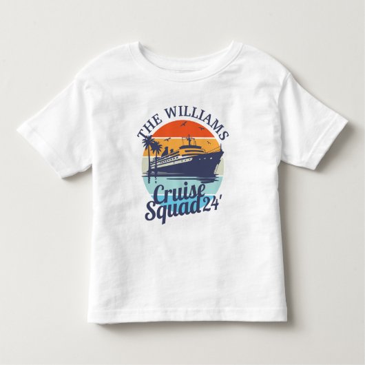 Custom Cruise Squad Familie Groep Vrienden Zonsond Kinder Shirts (Voorkant)