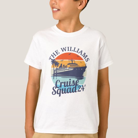 Custom Cruise Squad Familie Groep Vrienden Zonsond T-shirt (Voorkant)