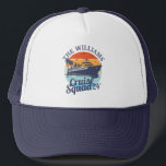 Custom Cruise Squad Familie Groep Vrienden Zonsond Trucker Pet<br><div class="desc">Vaar in stijl met onze "Custom Cruise Squad Family Group Friends Sunset." truckerhoed. Personaliseer het met uw familienaam of groep voor een vleugje eenheid. Perfect voor het vastleggen van gekoesterde herinneringen van uw avonturen samen. Of je nu exotische havens verkent of op het dek zit te loungen, deze trucker is...</div>