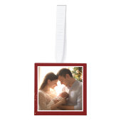 Custom Cube Kerst Ornament Foto Nieuwe Ouder (Voorkant)