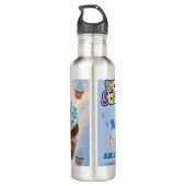 Custom Cupcake Back to School Water Bottles Waterfles (Achterkant)