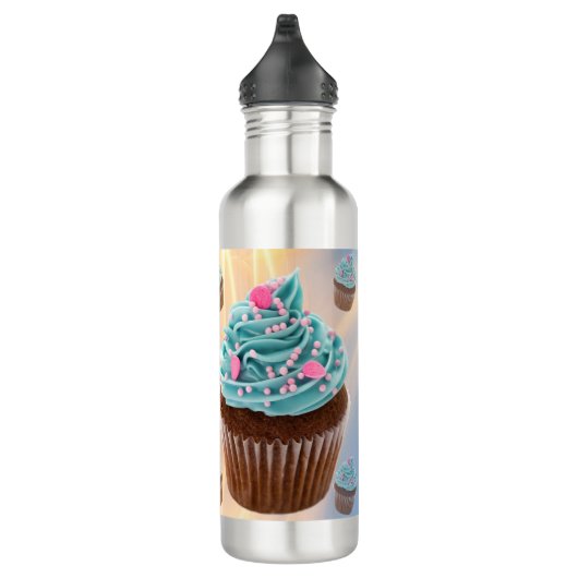 Custom Cupcake Back to School Water Bottles Waterfles (Rechts)