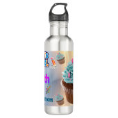 Custom Cupcake Back to School Water Bottles Waterfles (Voorkant)