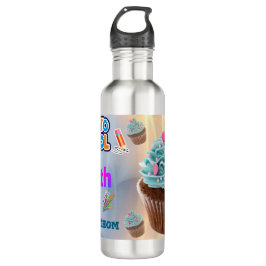 Custom Cupcake Back to School Water Bottles Waterfles