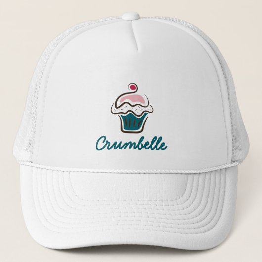 Custom Cupcake Bakery Side Pocket Logo Business Trucker Pet (Voorkant)