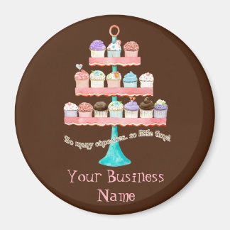 Custom Cupcake Sweet Shoppe Zakelijke Magneten