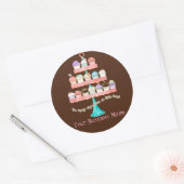 Custom Cupcake Sweet Shoppe Zakelijke Stickers Sea (Envelop)