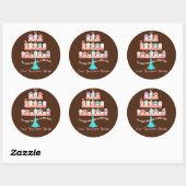 Custom Cupcake Sweet Shoppe Zakelijke Stickers Sea (Vel)