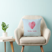 CUSTOM CUSHION eenvoudige vingerafdruk hart paar Kussen (Stoel)