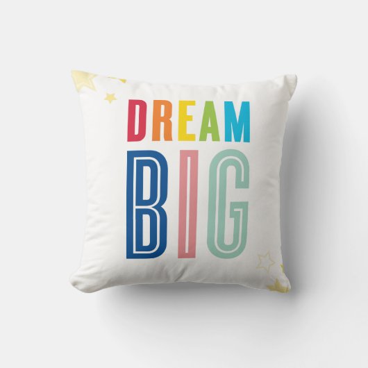 CUSTOM CUSHION moderne typografie droomt helder Kussen (Voorkant)
