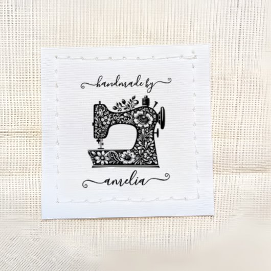 Custom cut and sew machine | sew in on label grosgrain lint